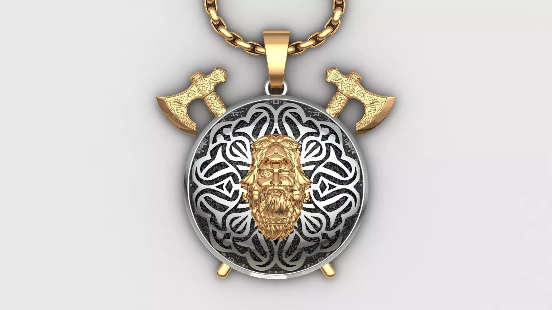 Ethnic Norse Mythology Wolf Coat Berserker Necklace Men STL 8 3D print model