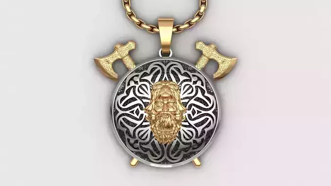 Ethnic Norse Mythology Wolf Coat Berserker Necklace Men STL 8