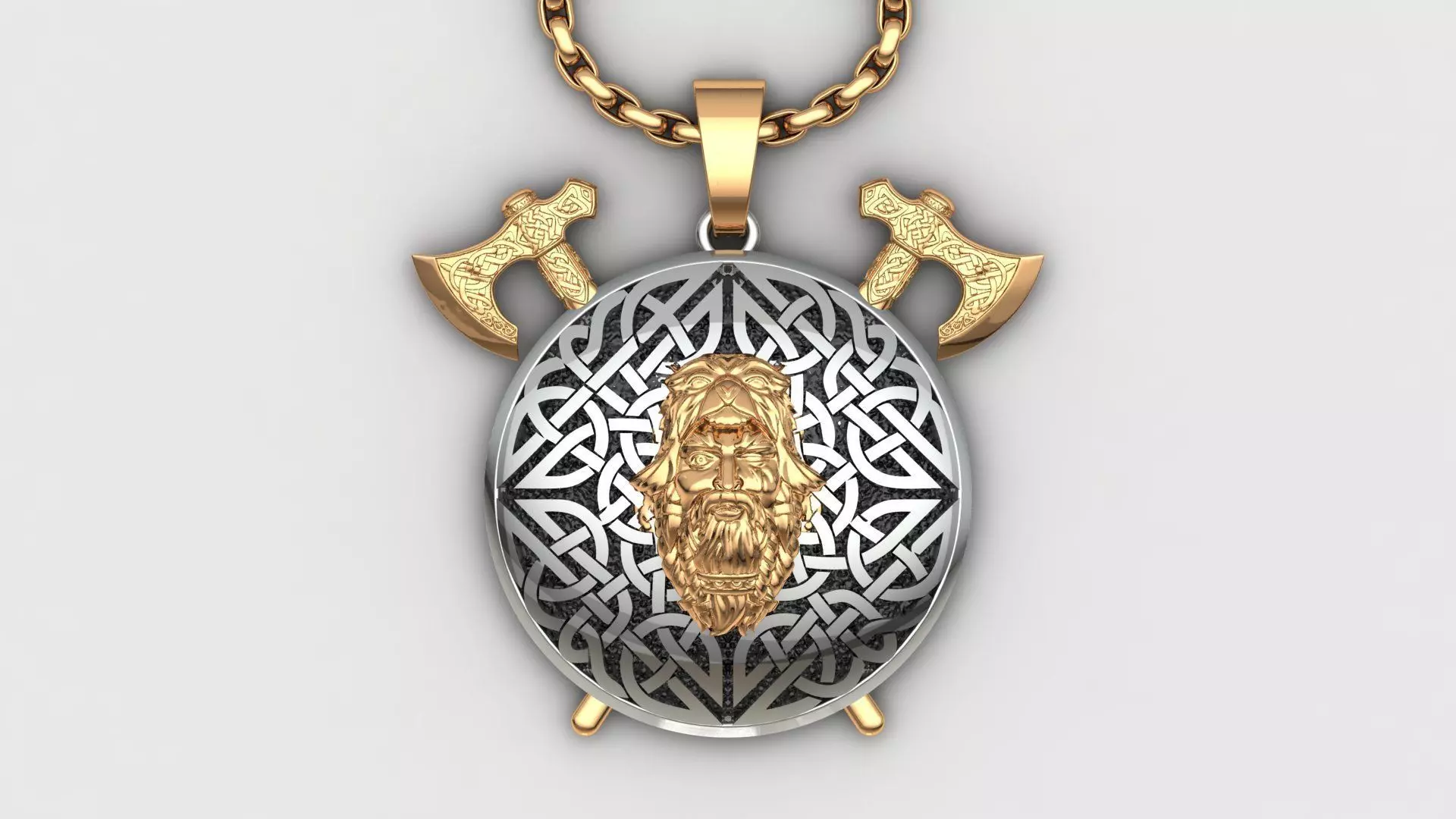 Ethnic Norse Mythology Wolf Coat Berserker Necklace Men STL 2 3D print model