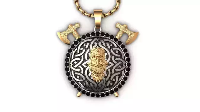 Ethnic Norse Mythology Wolf Coat Berserker Necklace Men STL 19