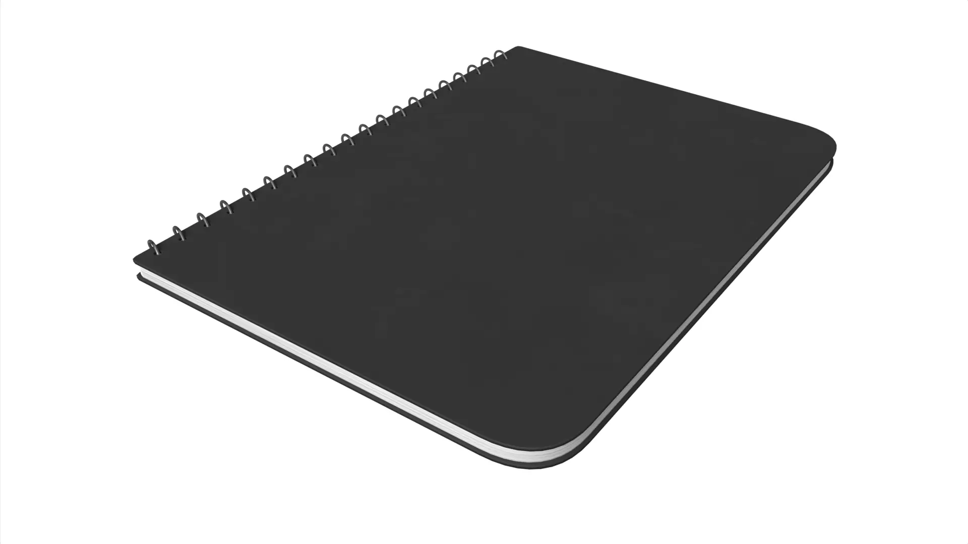 Premium Black Executive Notebook Sleek Professional Journal Low-poly 3D model