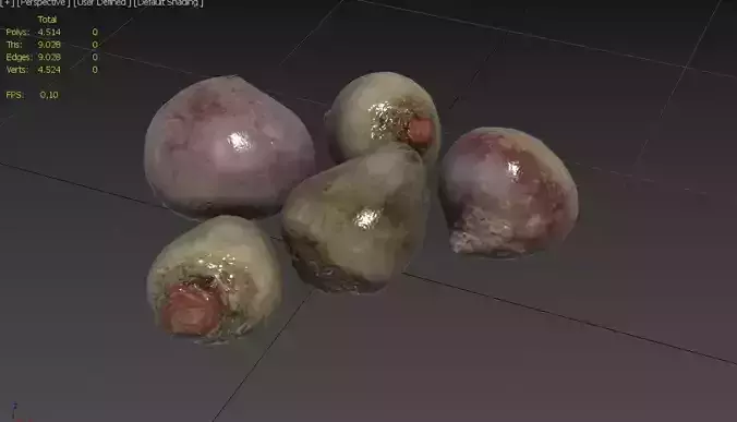 Beet Set01 Low-poly 3D model 3