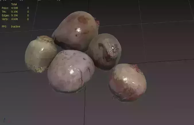 Beet Set05 Low-poly 3D model 3