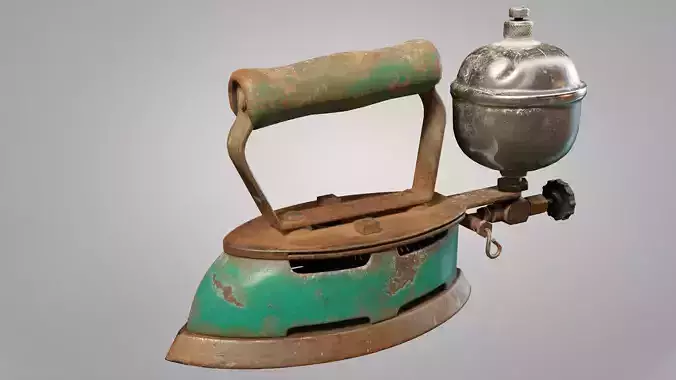 Vintage Coleman  Model 4A Enamel Gas Steam Iron 1930s