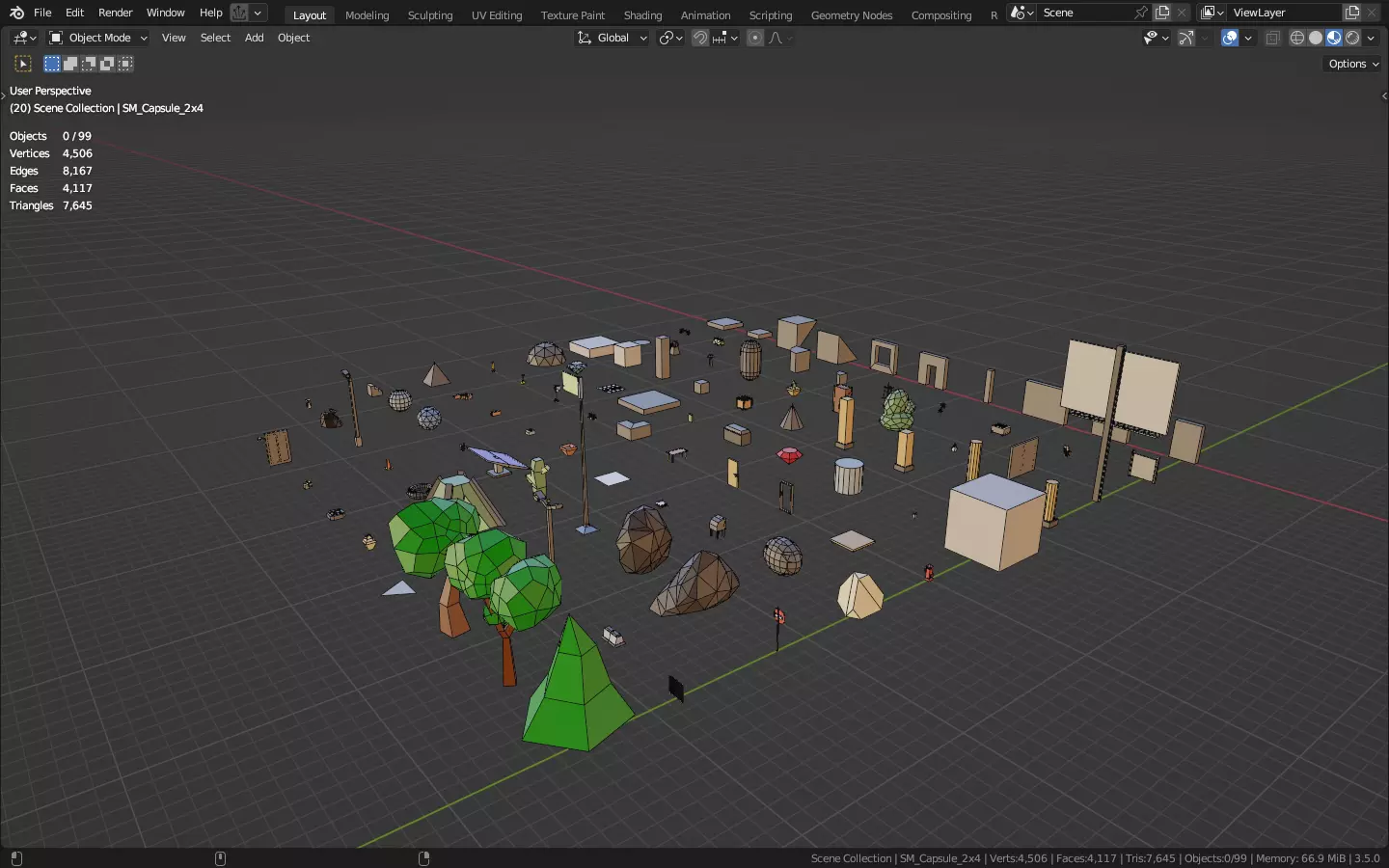 Raw Builder Lite 99 Essential Low-Poly Starter Kit Free low-poly 3D model