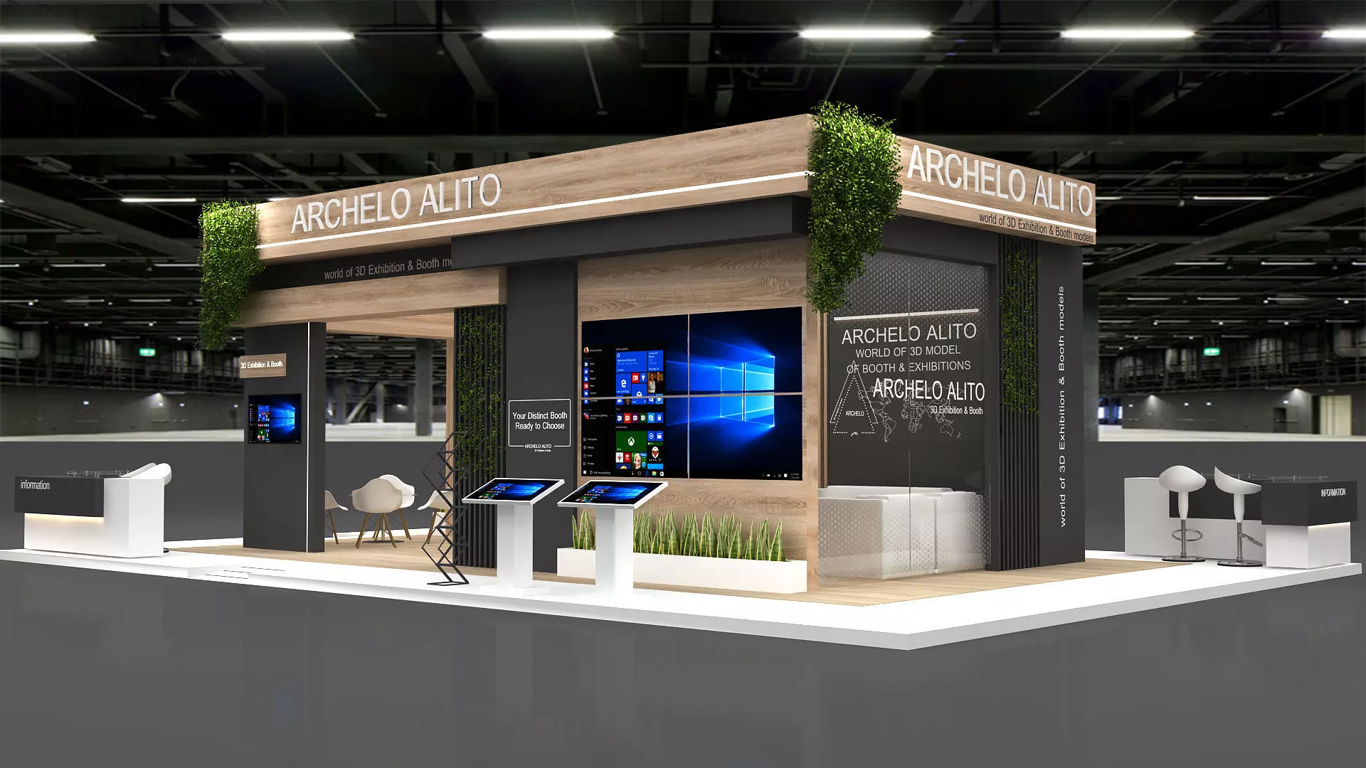 booth tradeshow kiosk-409 3D model