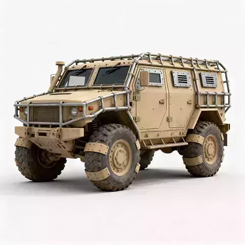 Heavy Desert Expedition Armored SUV 3D Model