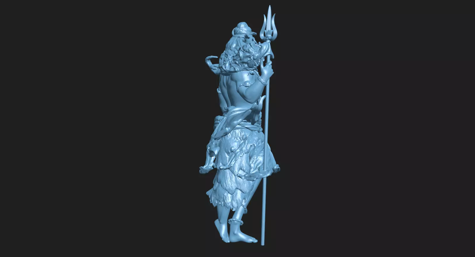 Lord Shiva Standing Statue - Detailed 3D Print Model 3D print model