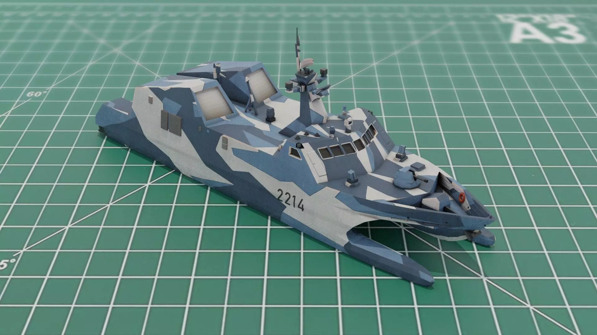 Houbei Class Type 022 Chinese Navy Missile Boat 3D Print 3D print model