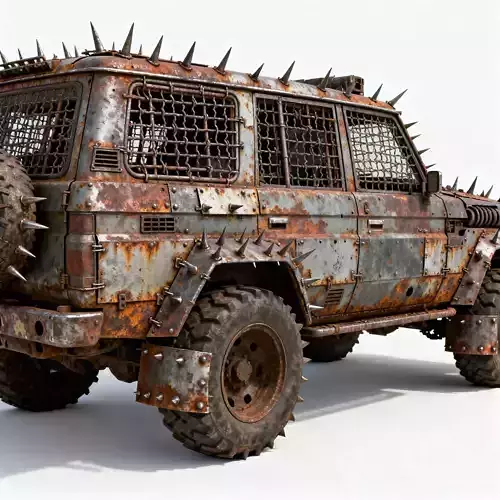 Post-Apocalyptic Armored SUV 3D Model