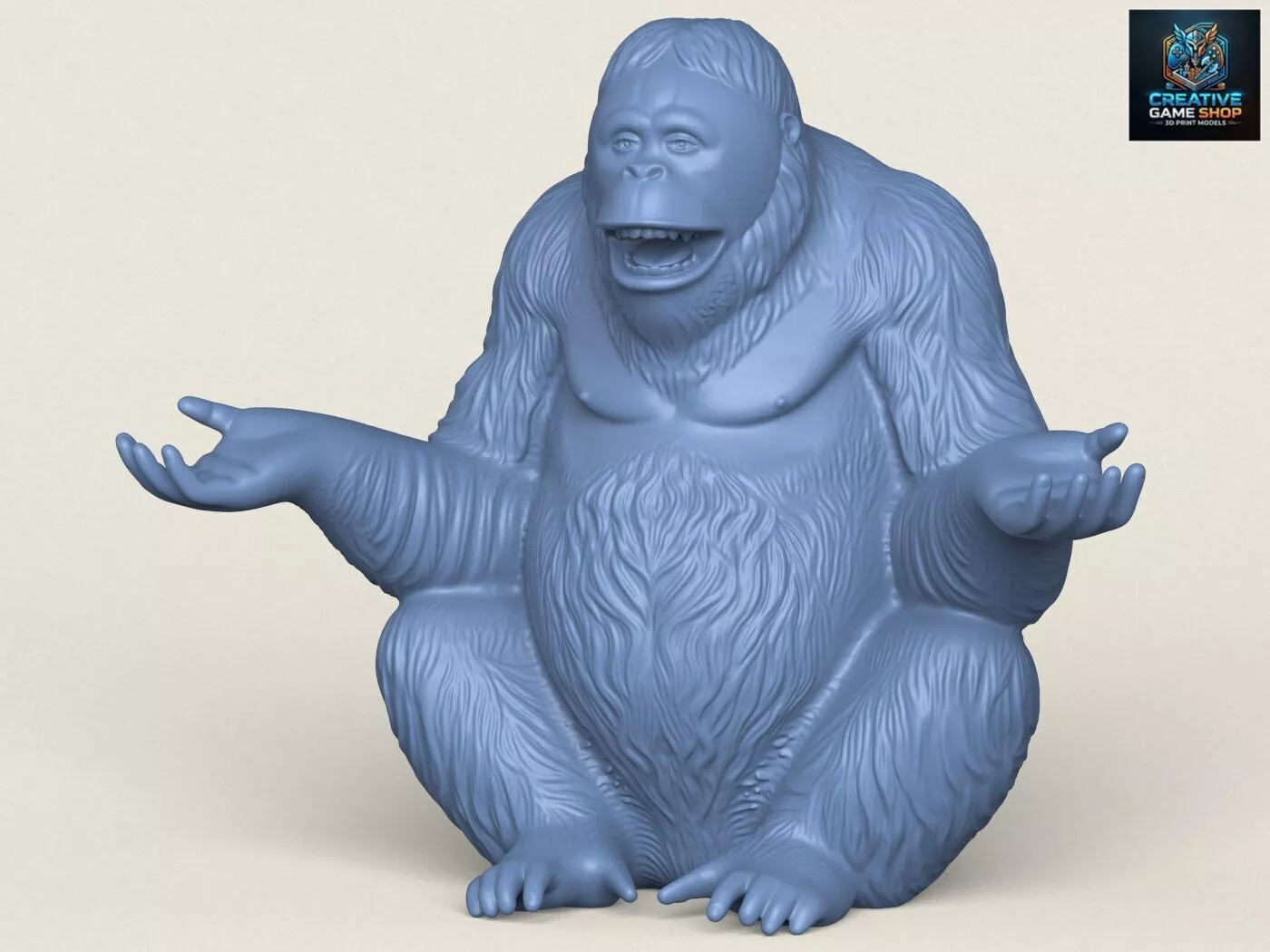 Joyful Orangutan Monkey 3D print model