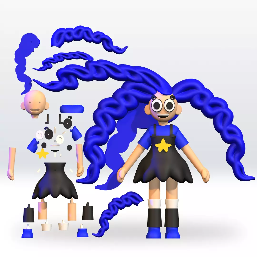 LILY Poppy Playtime Chapter 5 STL Multipart 3D Model 3D print model