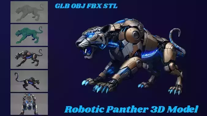  Robotic Panther - High Poly 