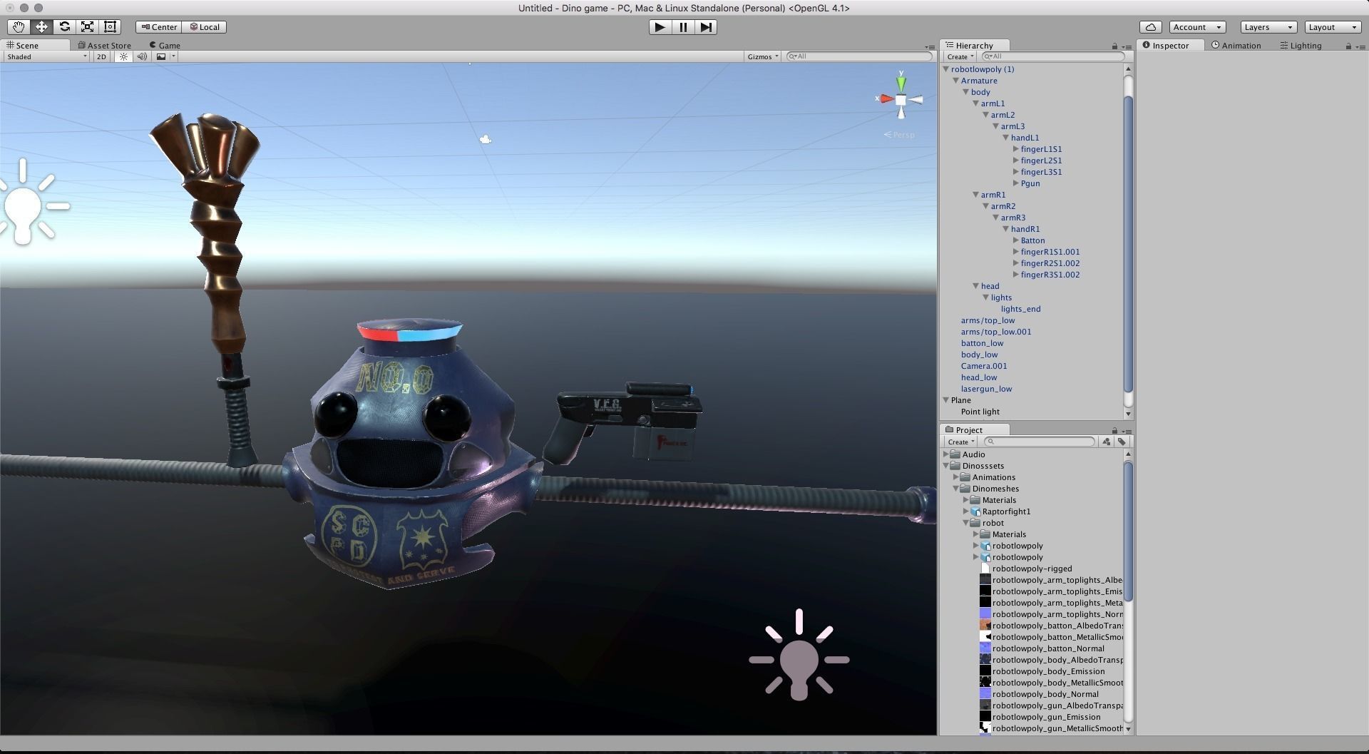 Police robot drone NO 0 Low-poly 3D model_2