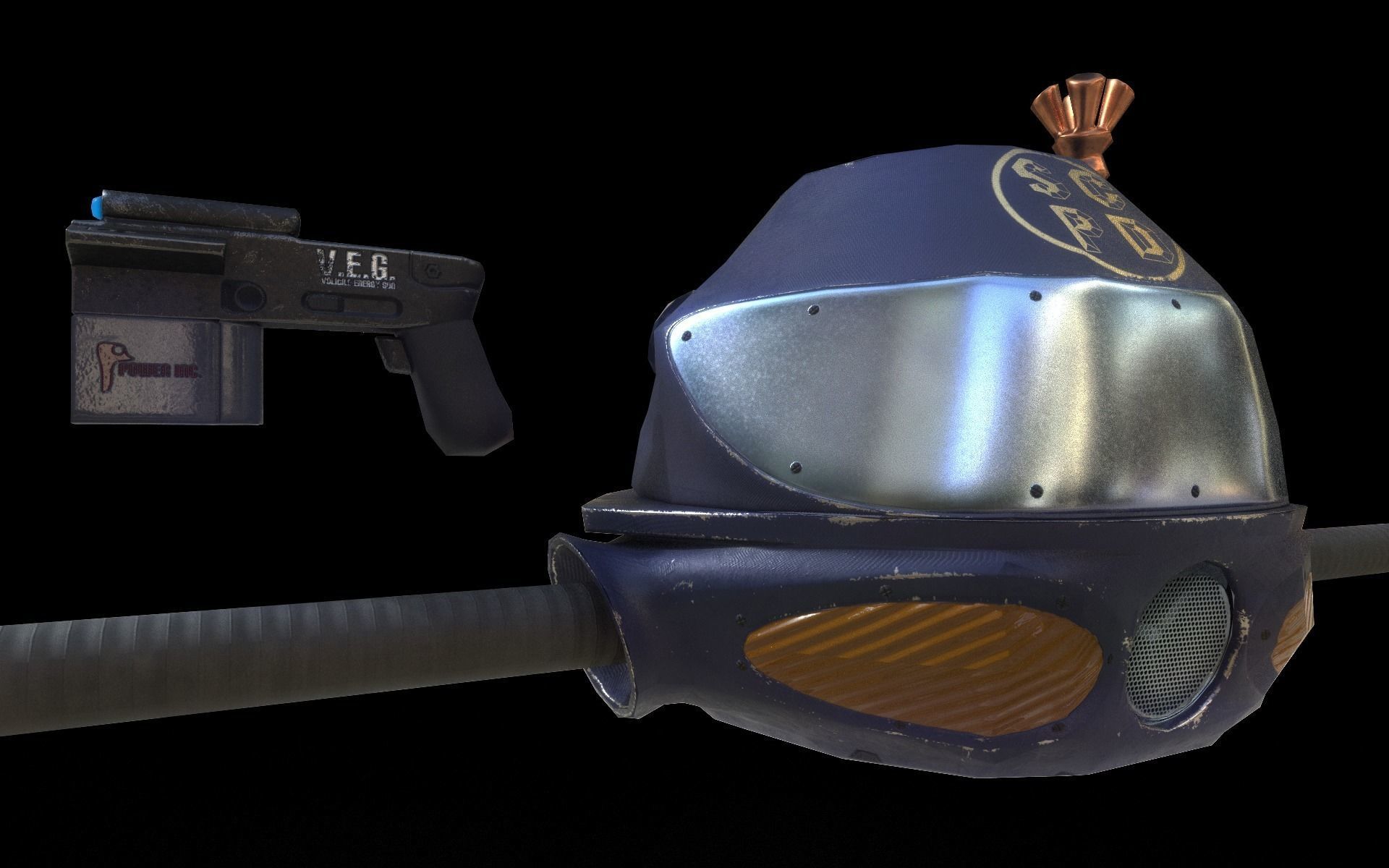 Police robot drone NO 0 Low-poly 3D model_1