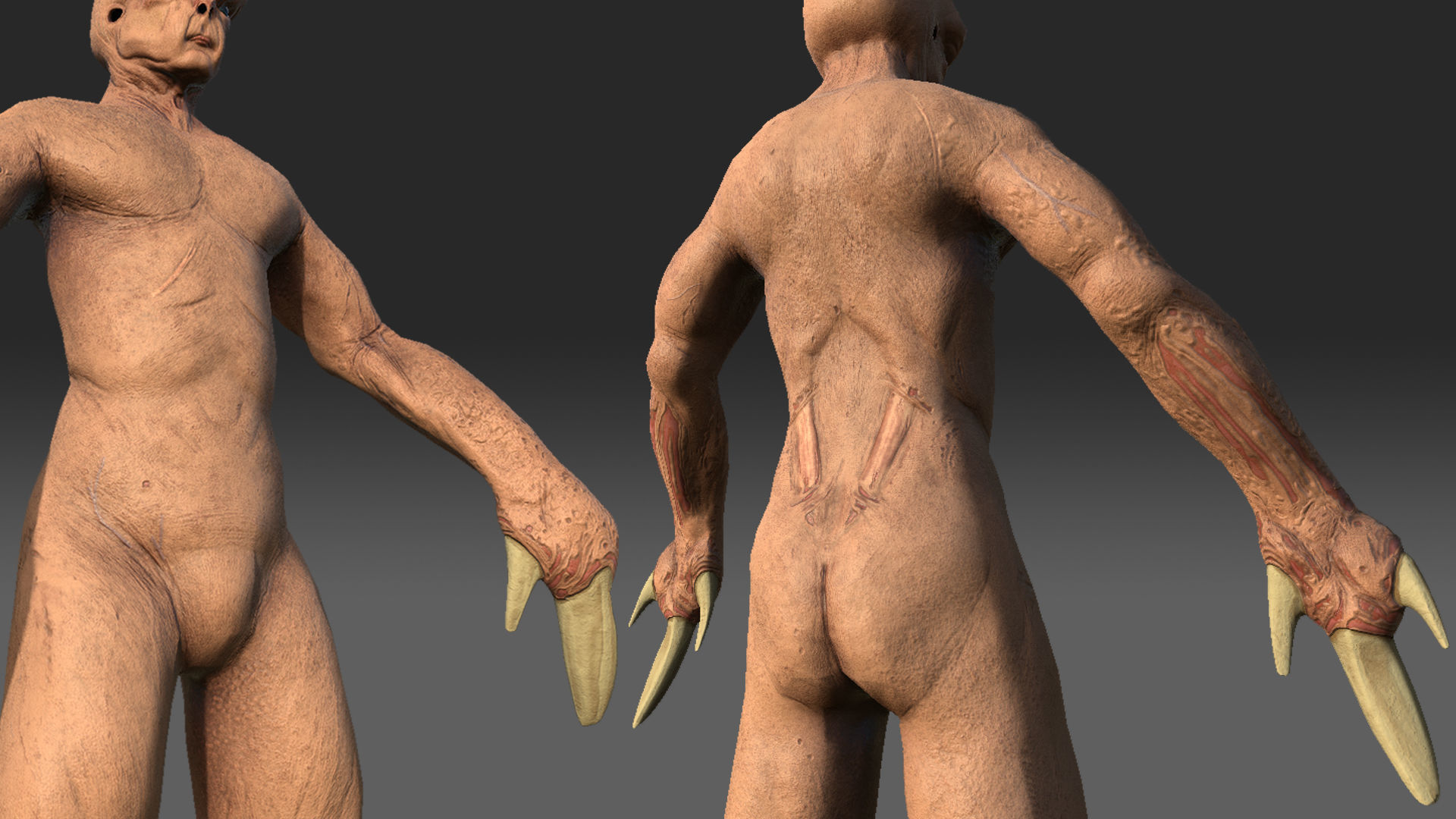 Jovian Alien Monster Low-poly 3D model_2