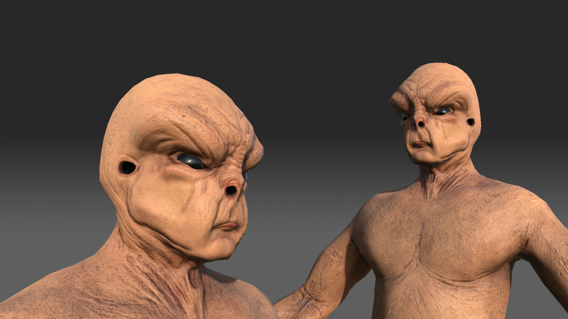 Jovian Alien Monster Low-poly 3D model_1