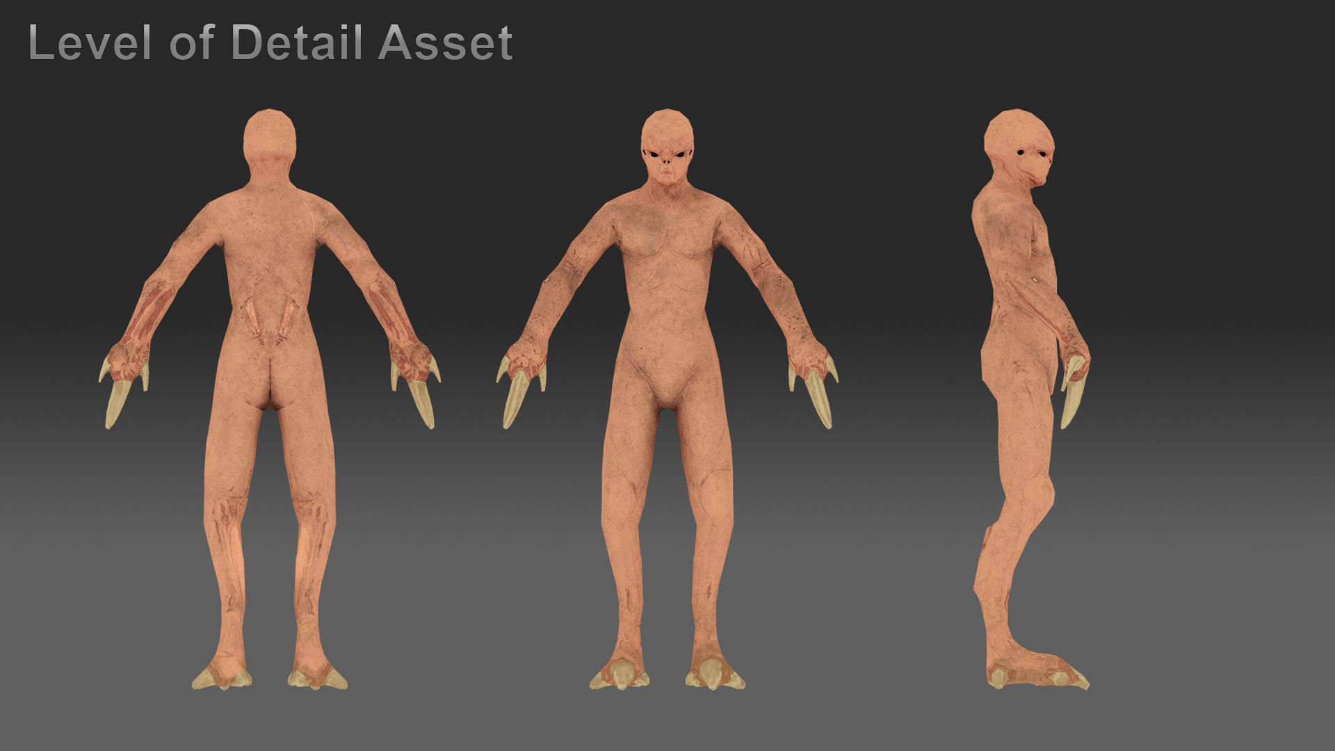 Jovian Alien Monster Low-poly 3D model_6
