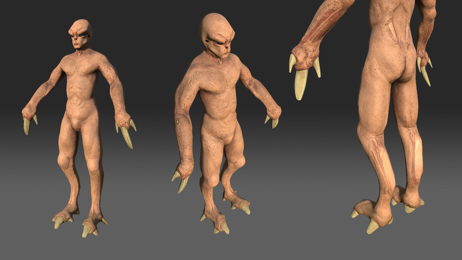Jovian Alien Monster Low-poly 3D model_3