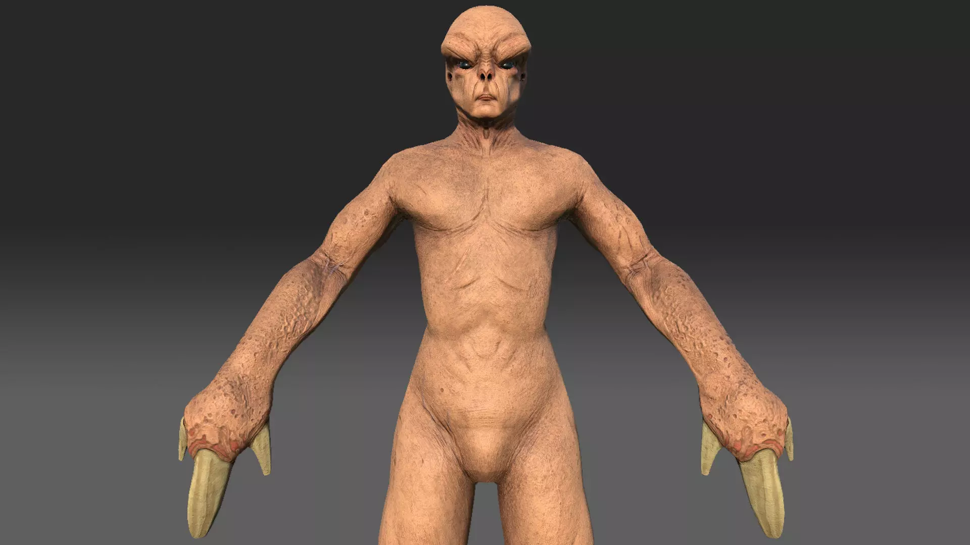 Jovian Alien Monster Low-poly 3D model_0