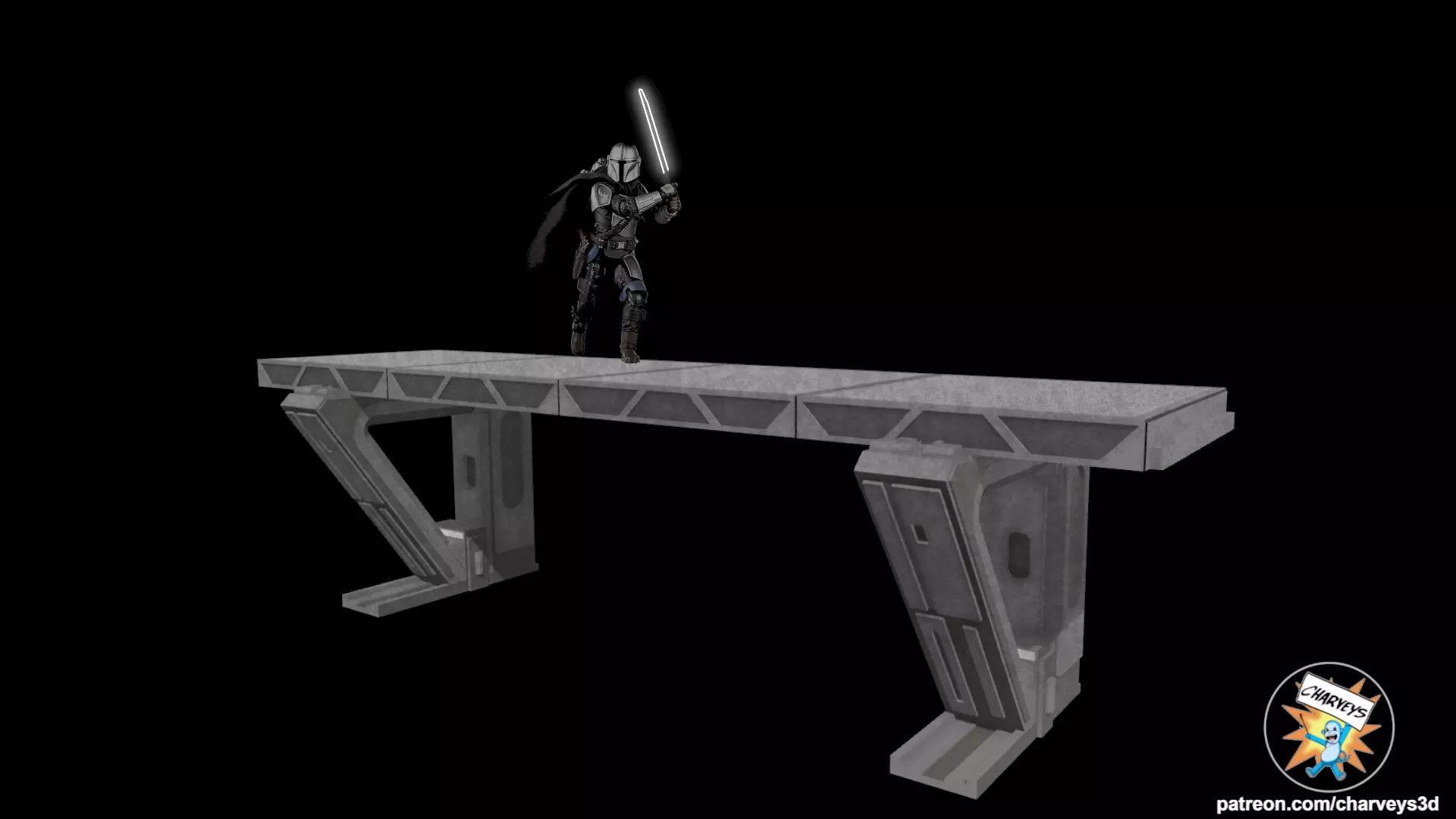 Star Wars Glavis Walkway Diorama for 4 and 6 inch figures 3D print model