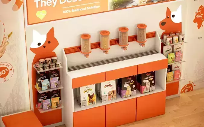 Premium Pet Food Exhibition Stand Design 3D model 7