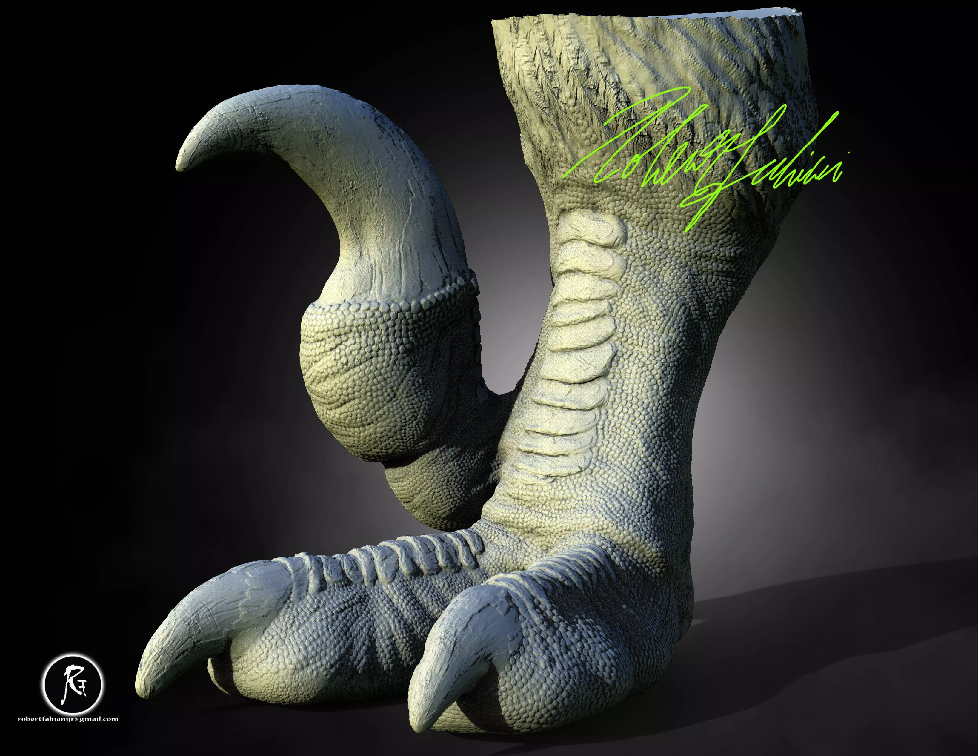Utahraptor Foot 3D print model