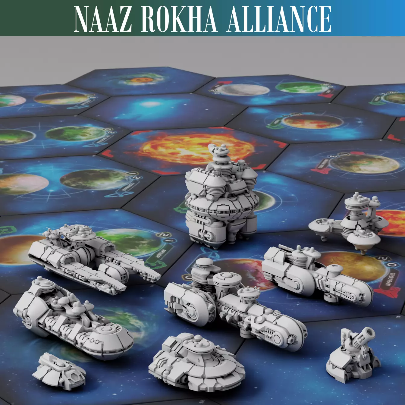 CUSTOM FACTION SHIPS for Twilight Imperium Naaz Rokha Alliance 3D print model