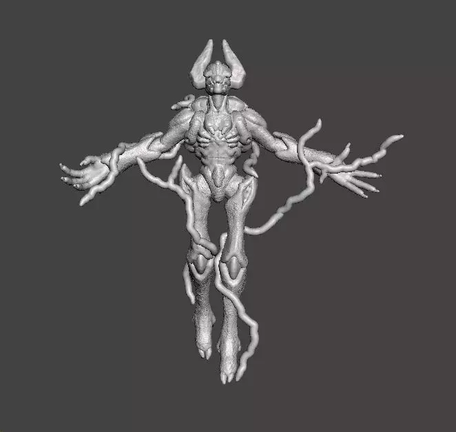 SOULHARVESTER DEMON MINIATURE MODEL FIGURE FANTASY SCIFI RPG DND 3D print model