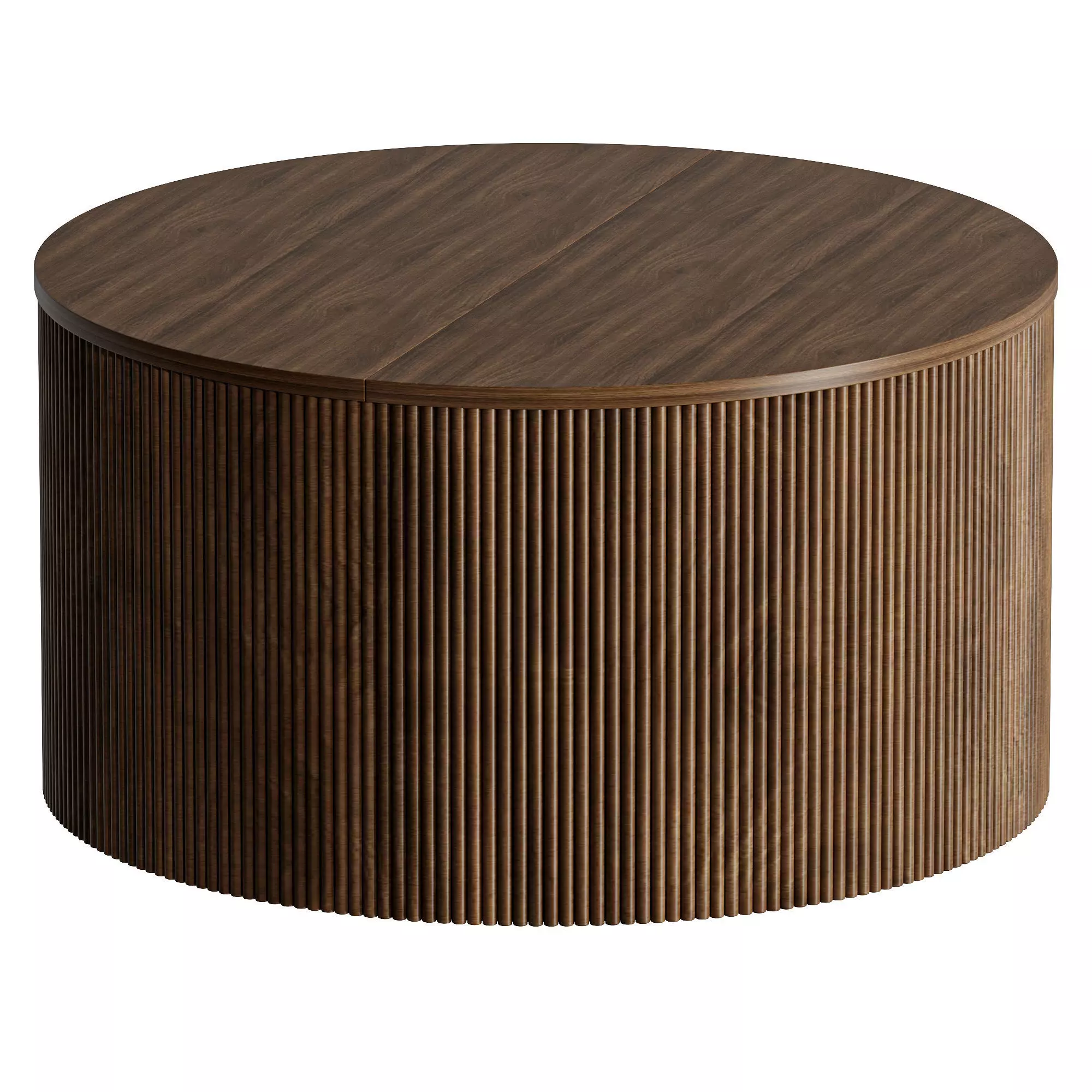 Jadida Modern Fluted Round Flip Top Coffee Table 3D model