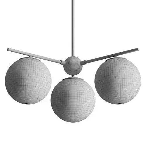 Tier Bubble Chandelier 3D model 3