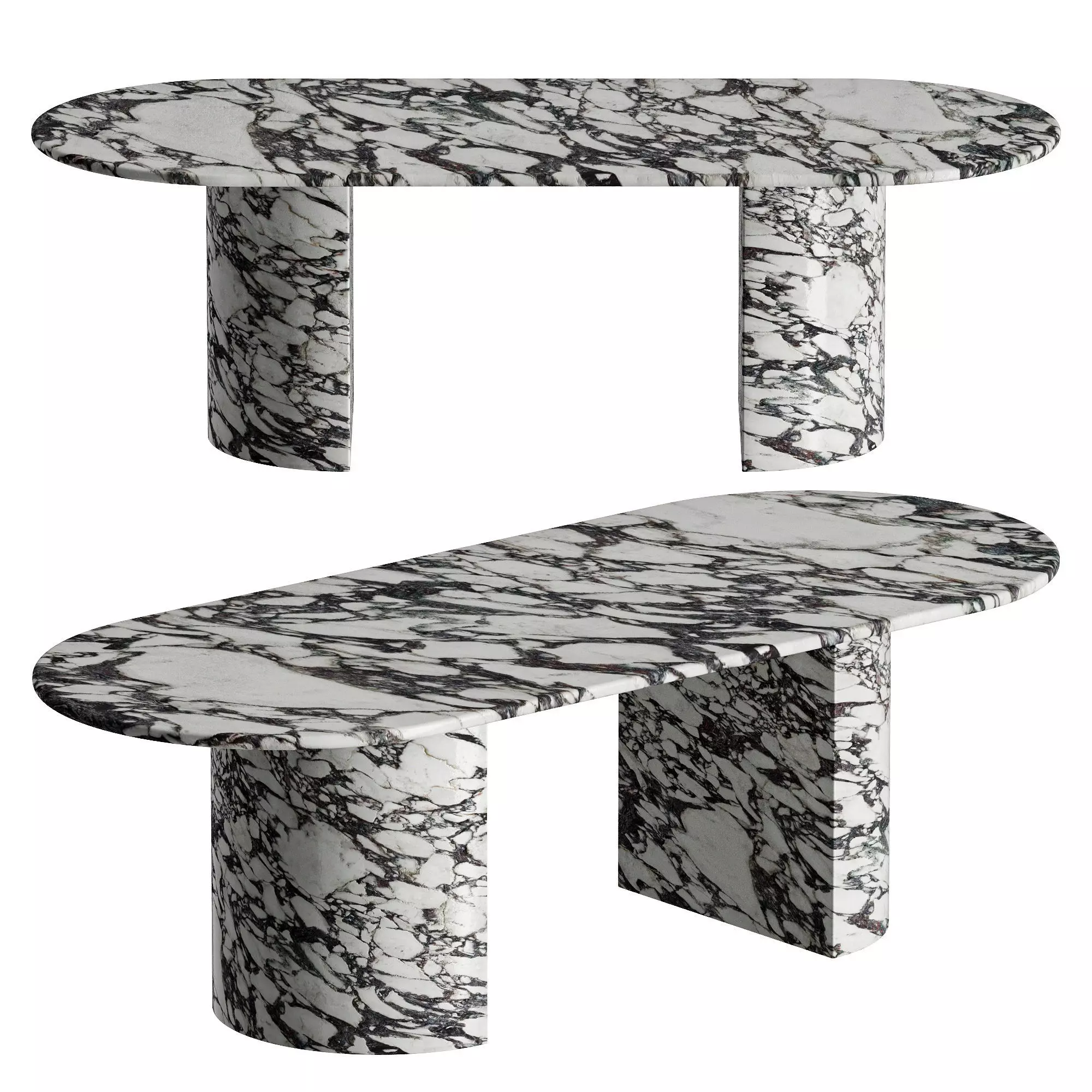 VonChadaux Kelly Calacatta Viola Table 3D model