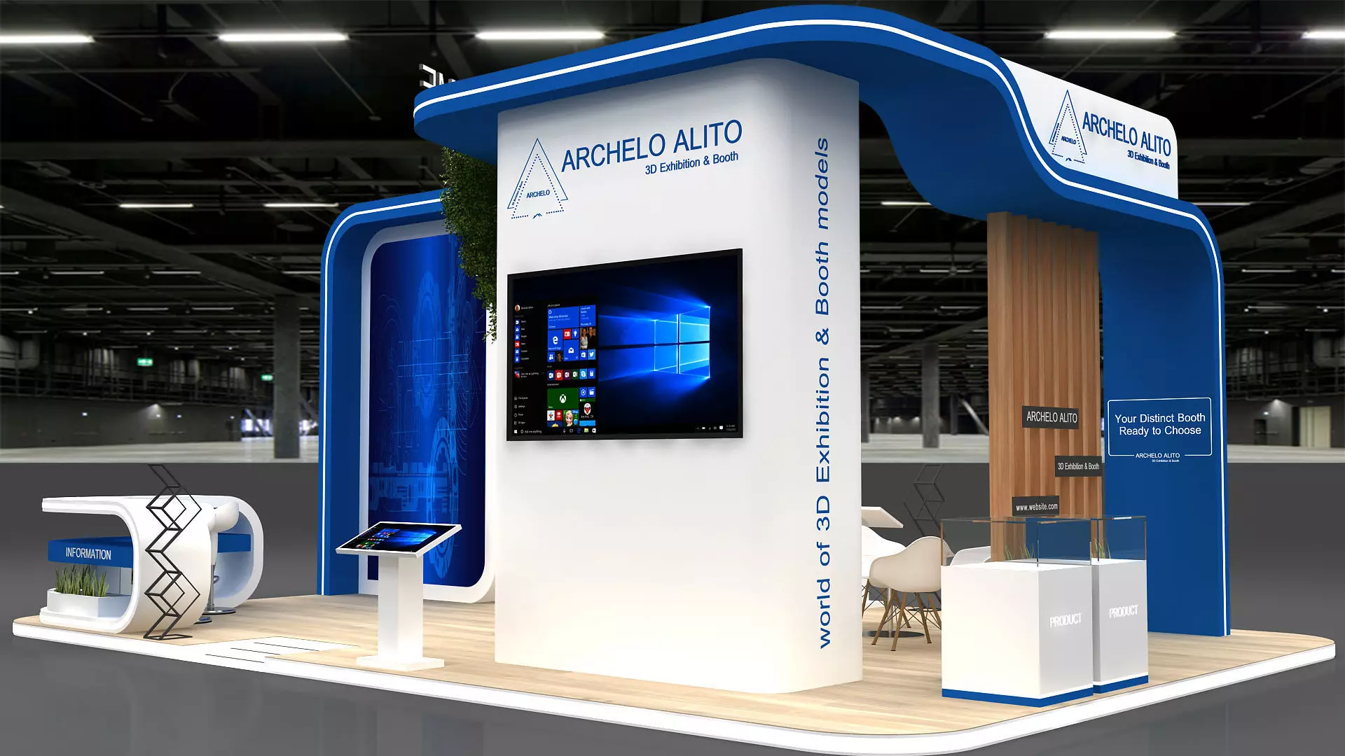 exhibition stall 4 side open-410 3D model