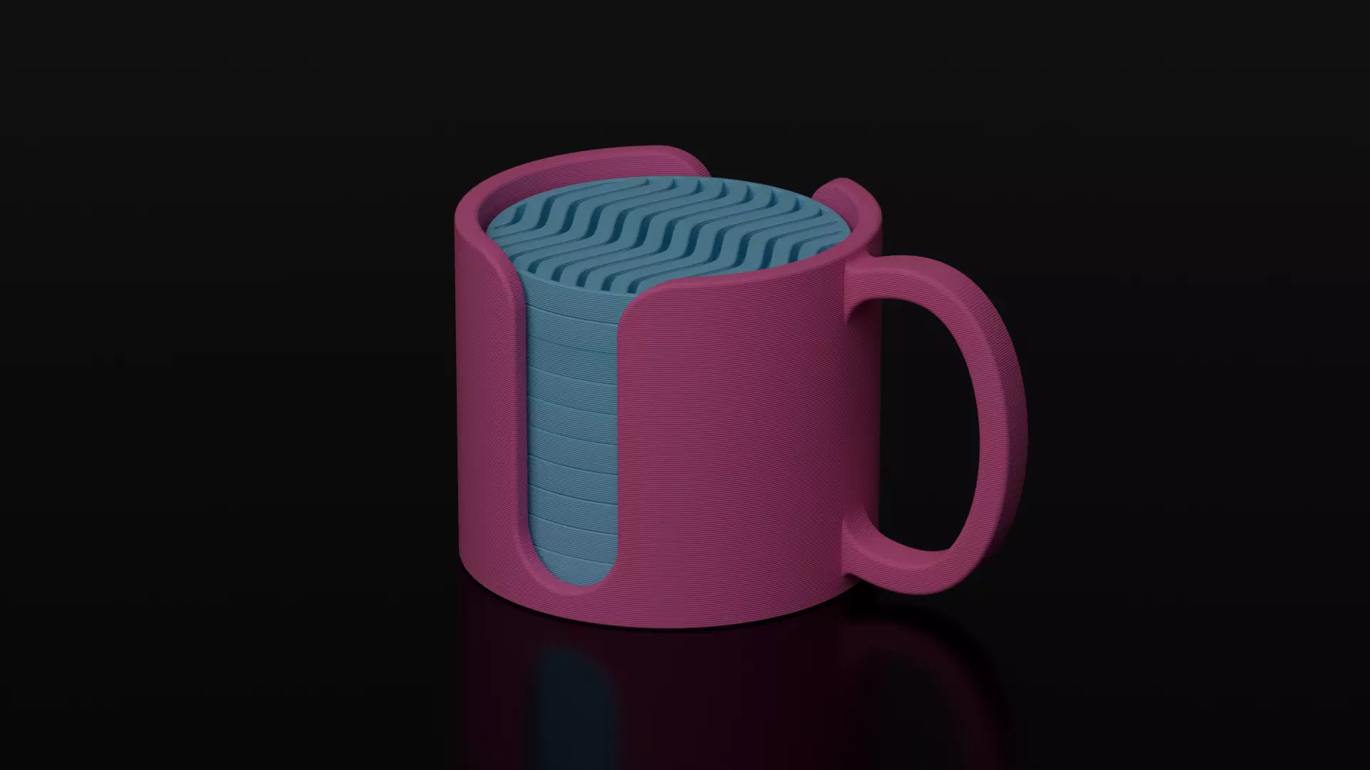 Coasters and Holder 3D print model