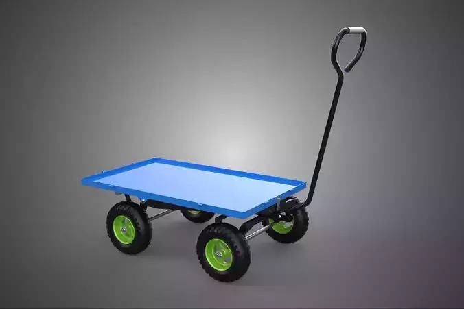 HAND PALLET PLATFORM TROLLEY CART DOLLY TRUCK FLAT BED DECK LOAD 3D model