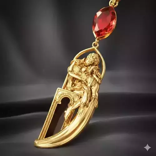 Romeo and Juliet Pendant jewelry 3D model - for Her