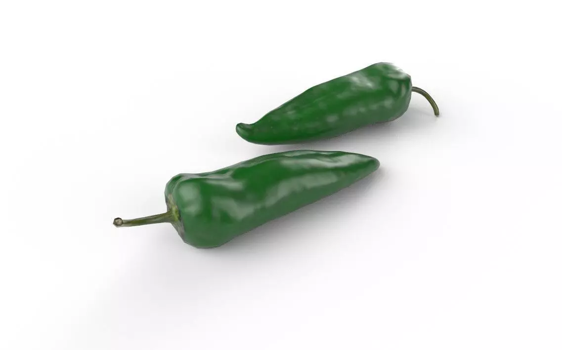Green Pepper M04 Low-poly 3D model