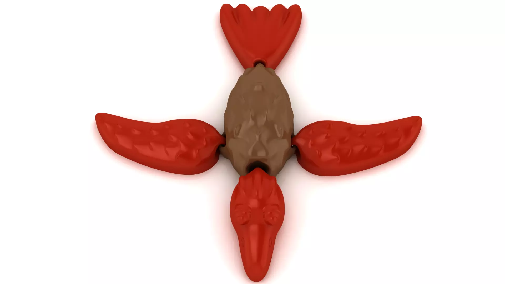Flying Bird Puzzle 3D Printable Bird Toy Model 3D print model