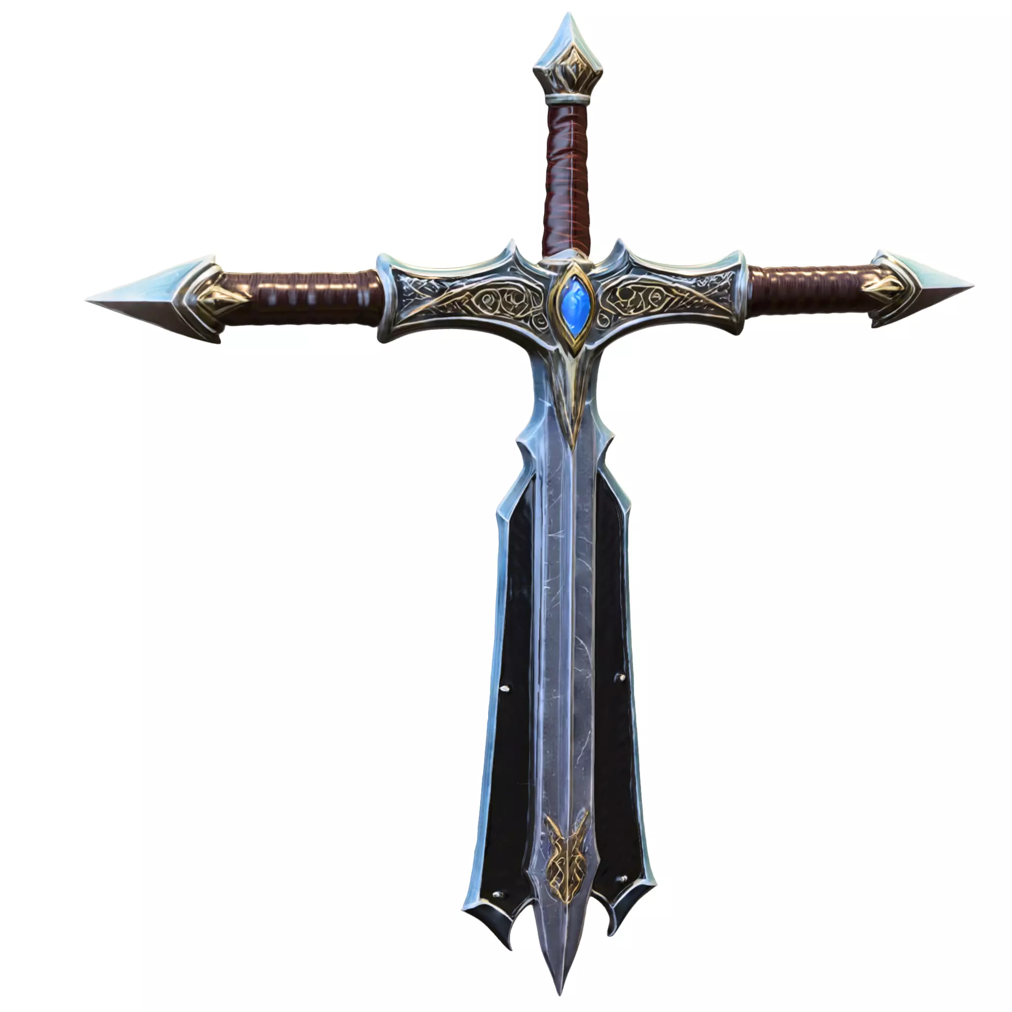 fantasy sword game reader Low-poly 3D model