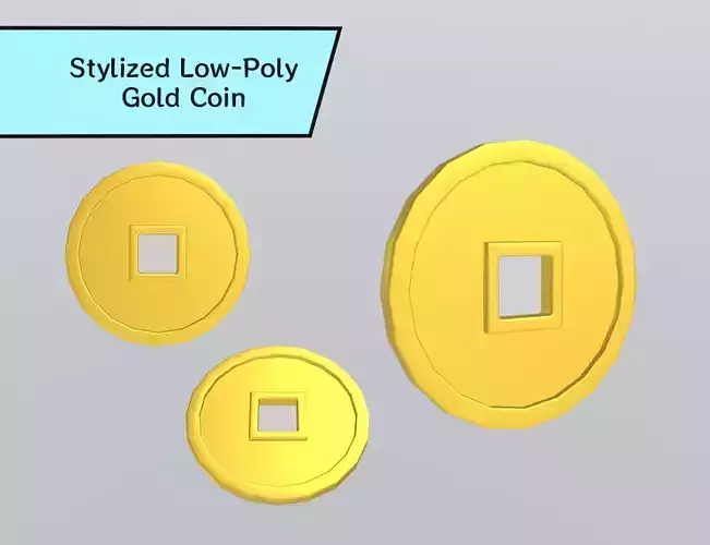 Low poly Coin Pack free VR / AR / low-poly 3D model | CGTrader
