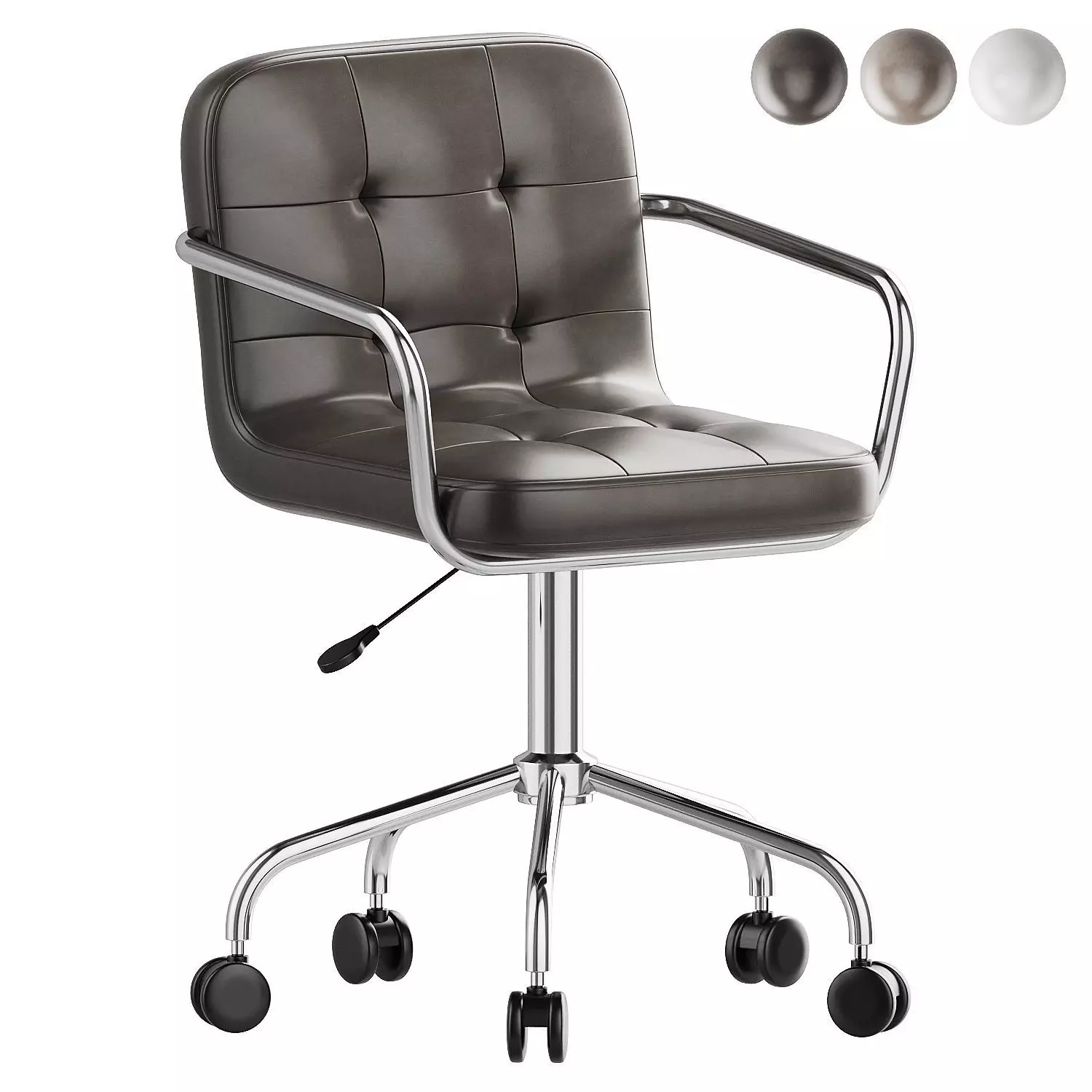 Arm office chair black 3D model