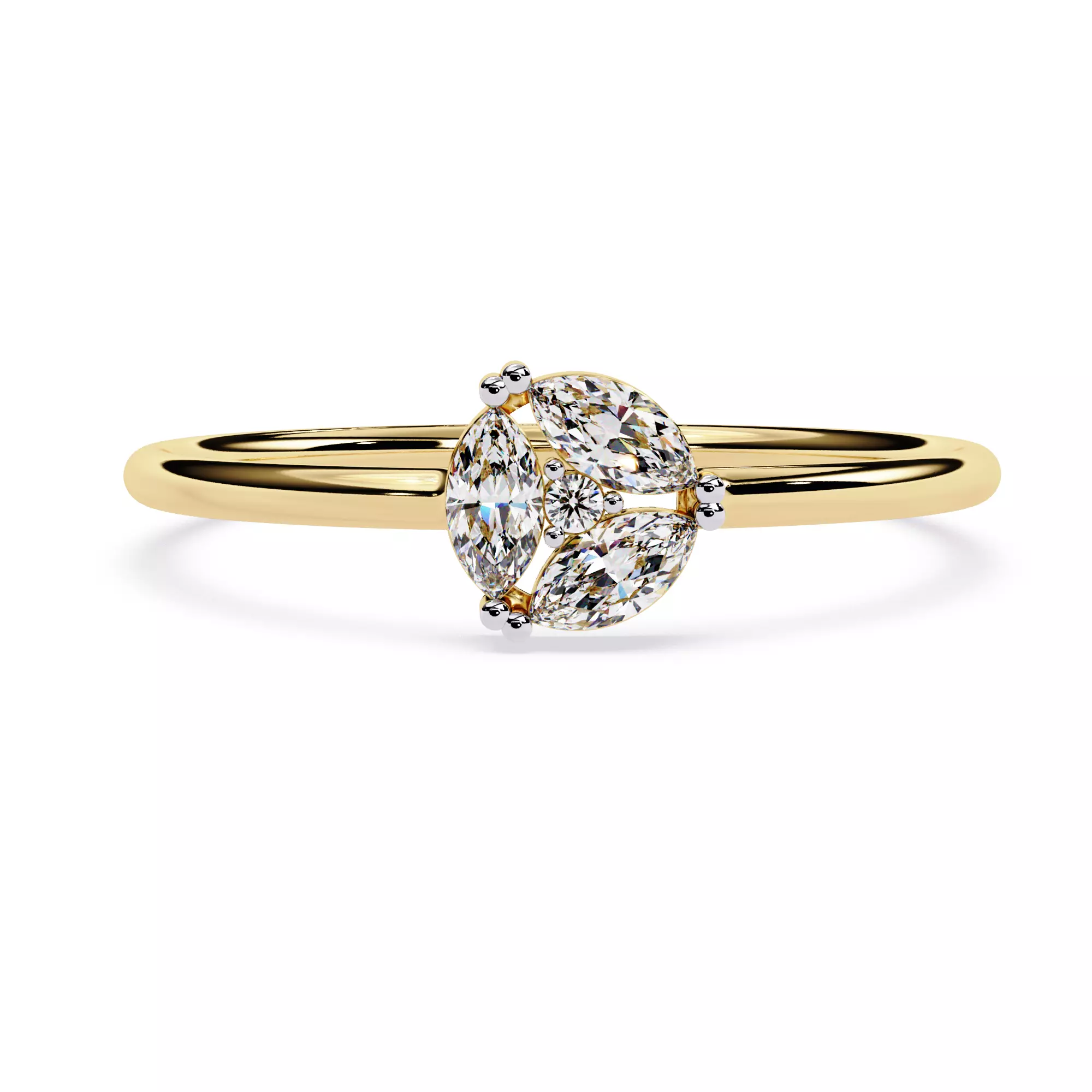 Modern Geometric Ring 3D Model STL 3D print model