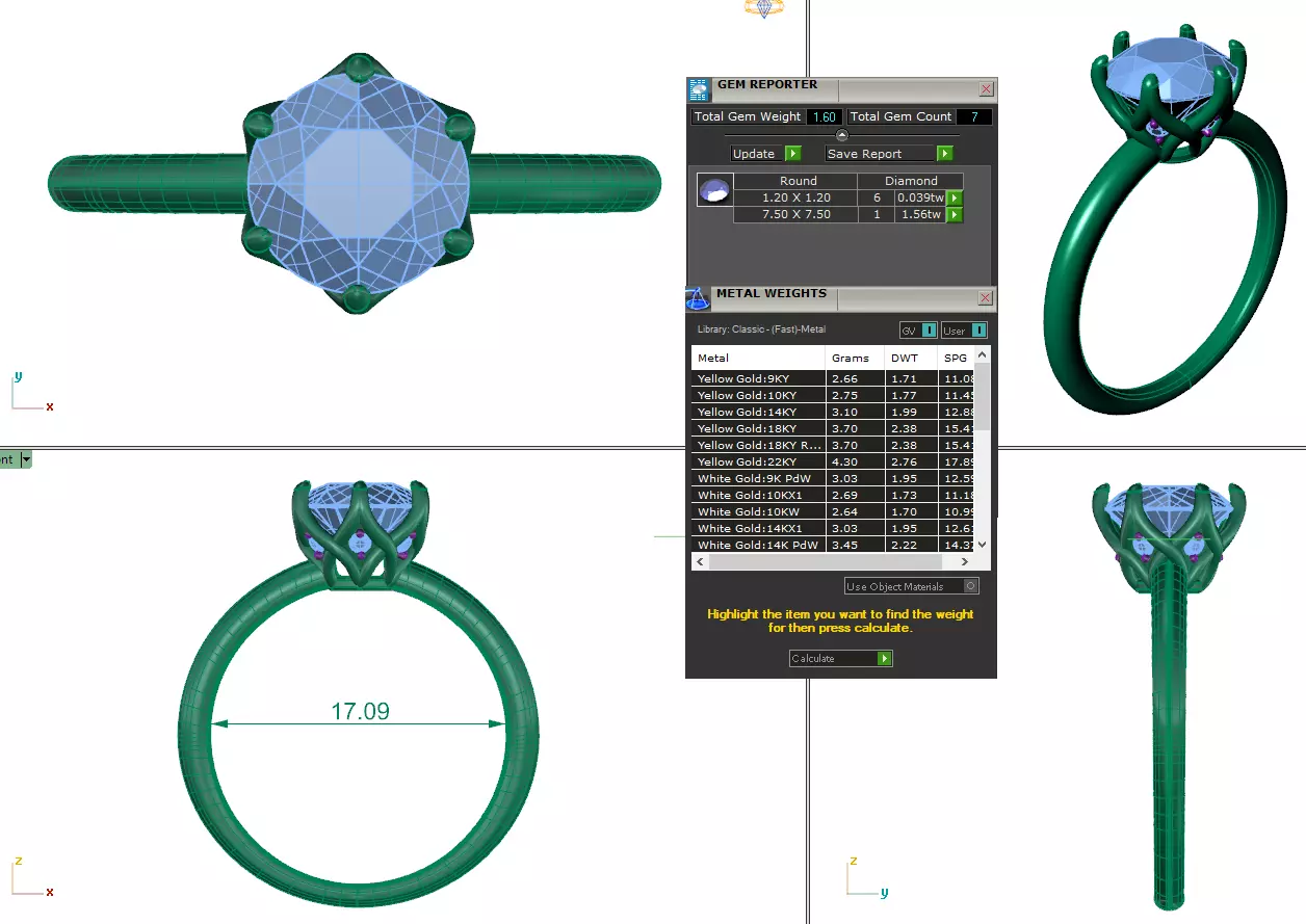 Luxury Designer Crown Ring CAD Model 3D print model