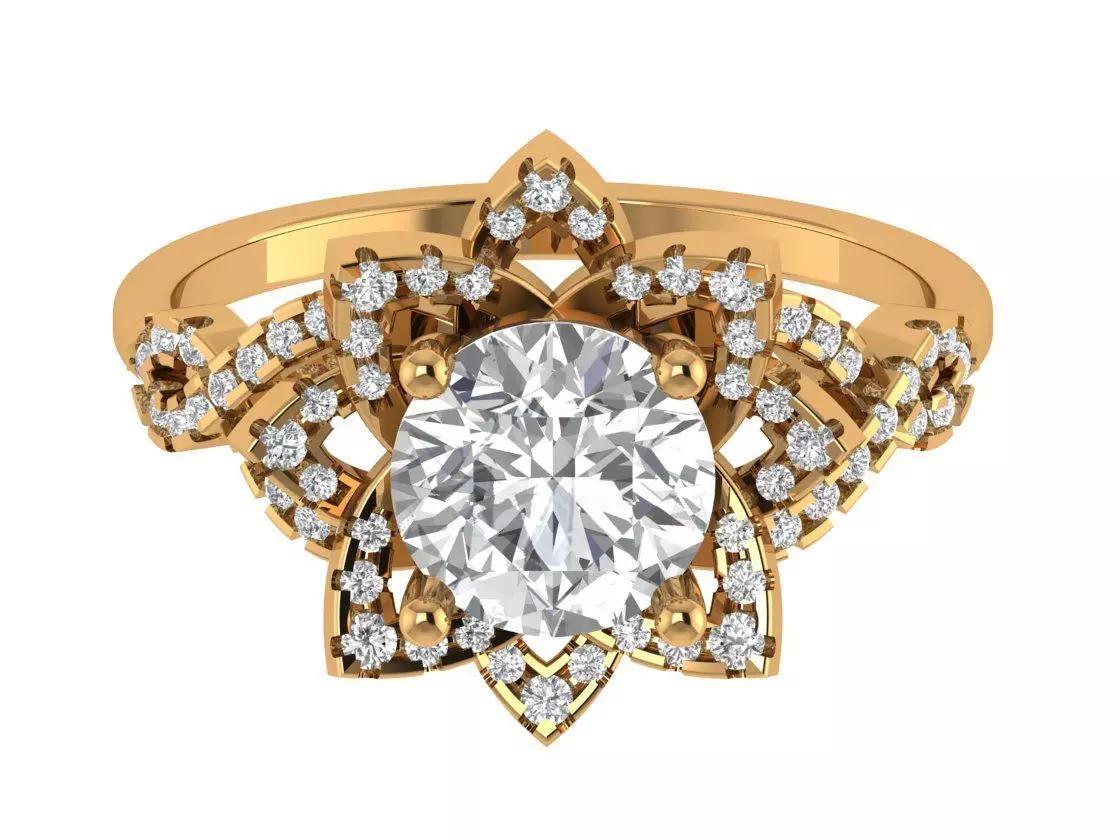 Round Vintage Ring 3D print model