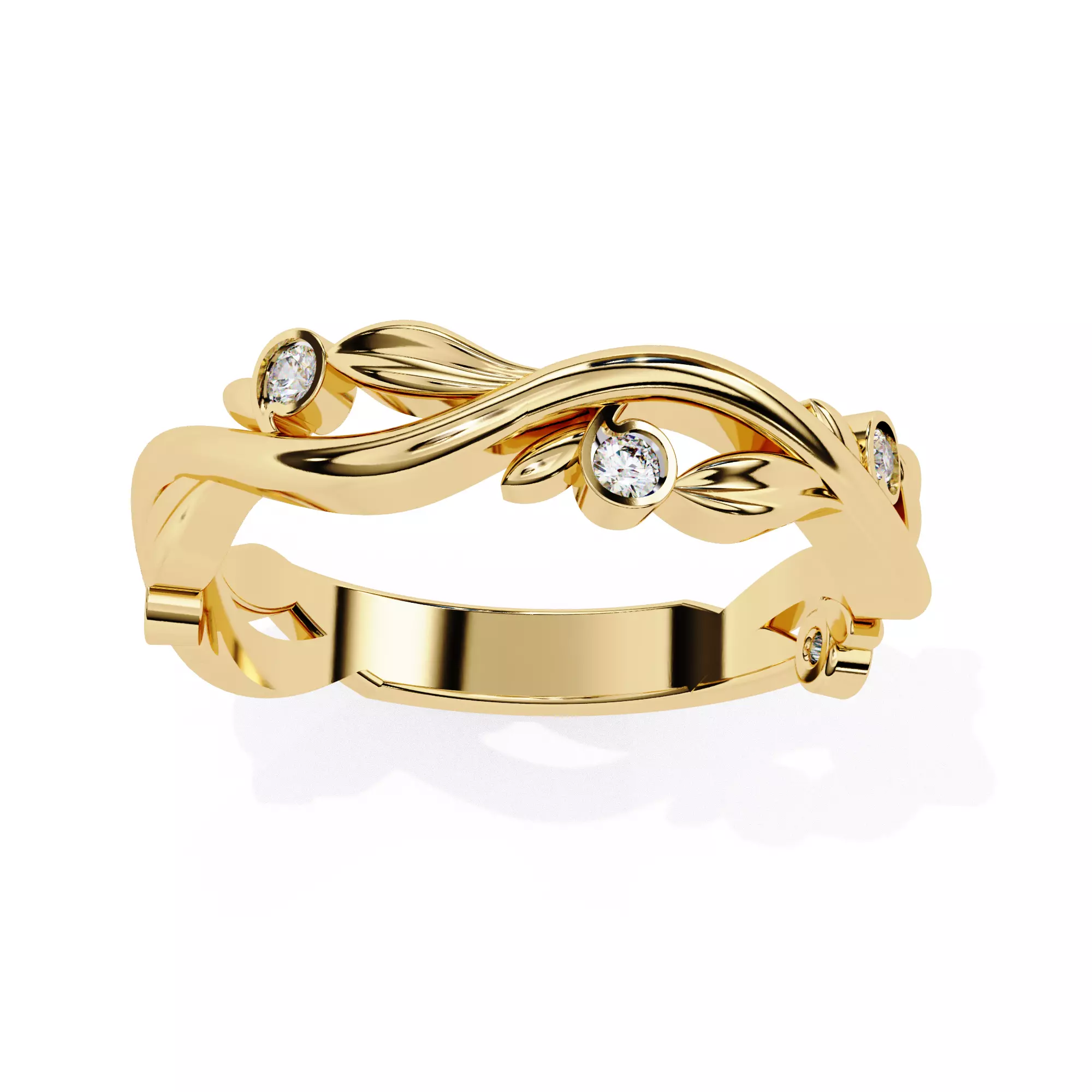 Unique Contemporary Gold Ring CAD Model 3D print model