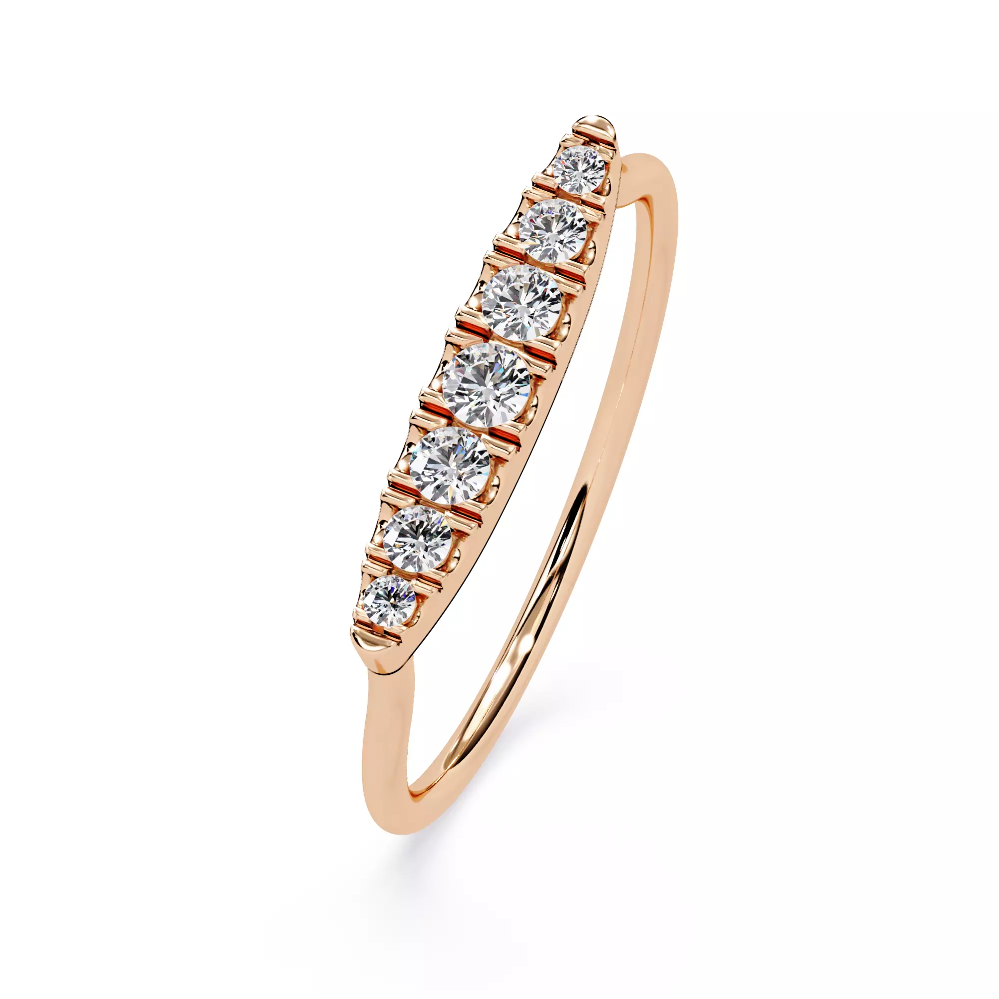 Round Cut Moissanite Engagement Ring For Her 3D print model