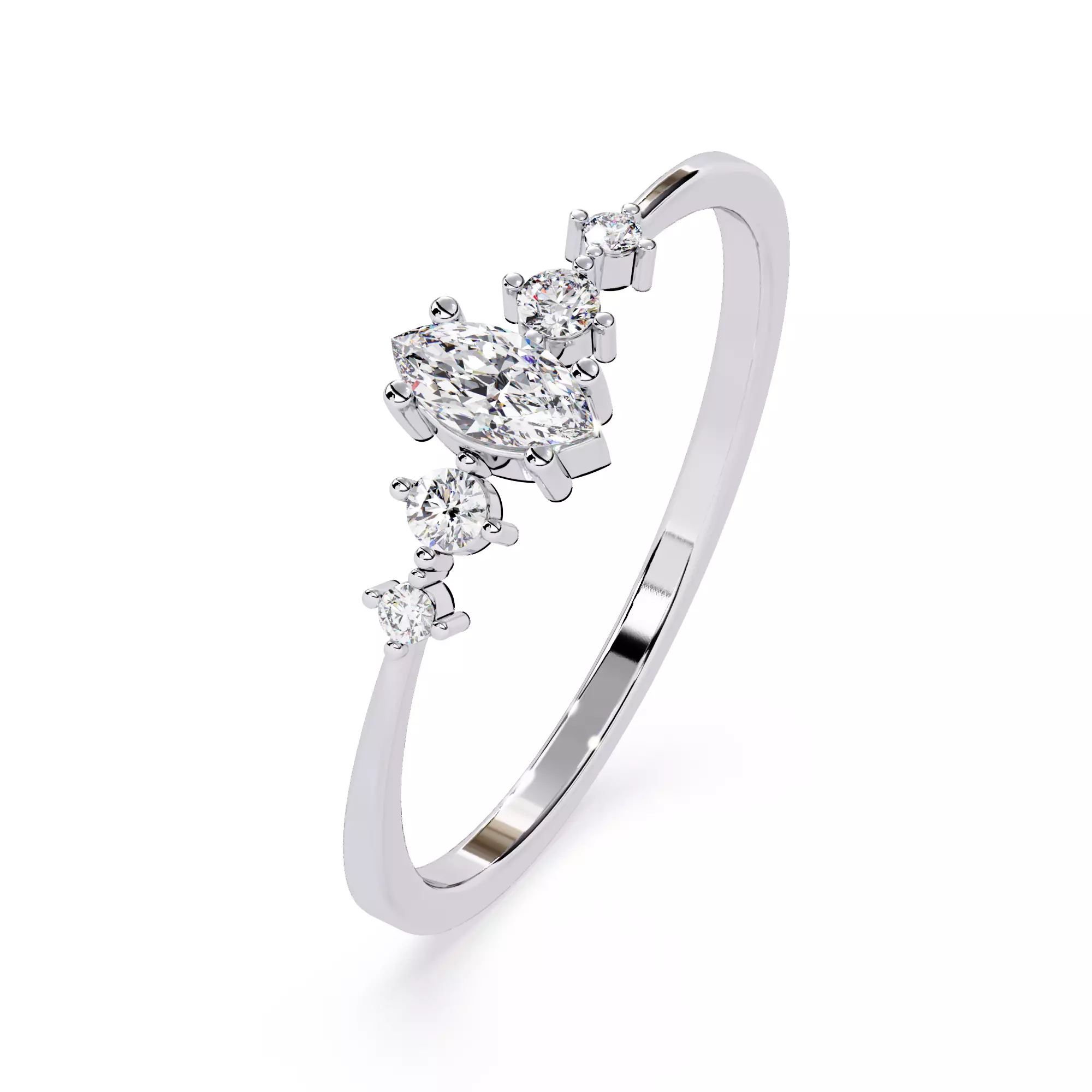 Unique Wedding Ring CAD STL Model 3D print model