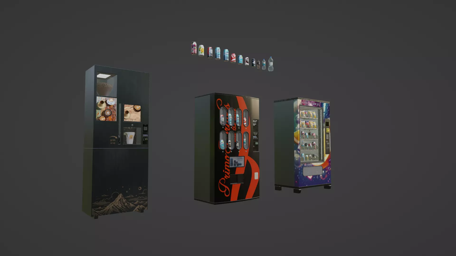 Vending Machine Low-poly 3D model