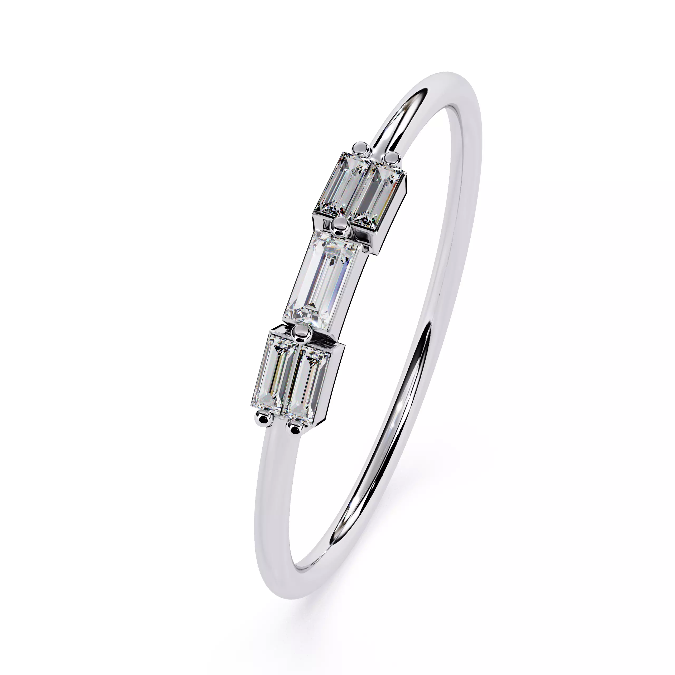 Modern Designer Engagement Ring STL Printable 3D print model