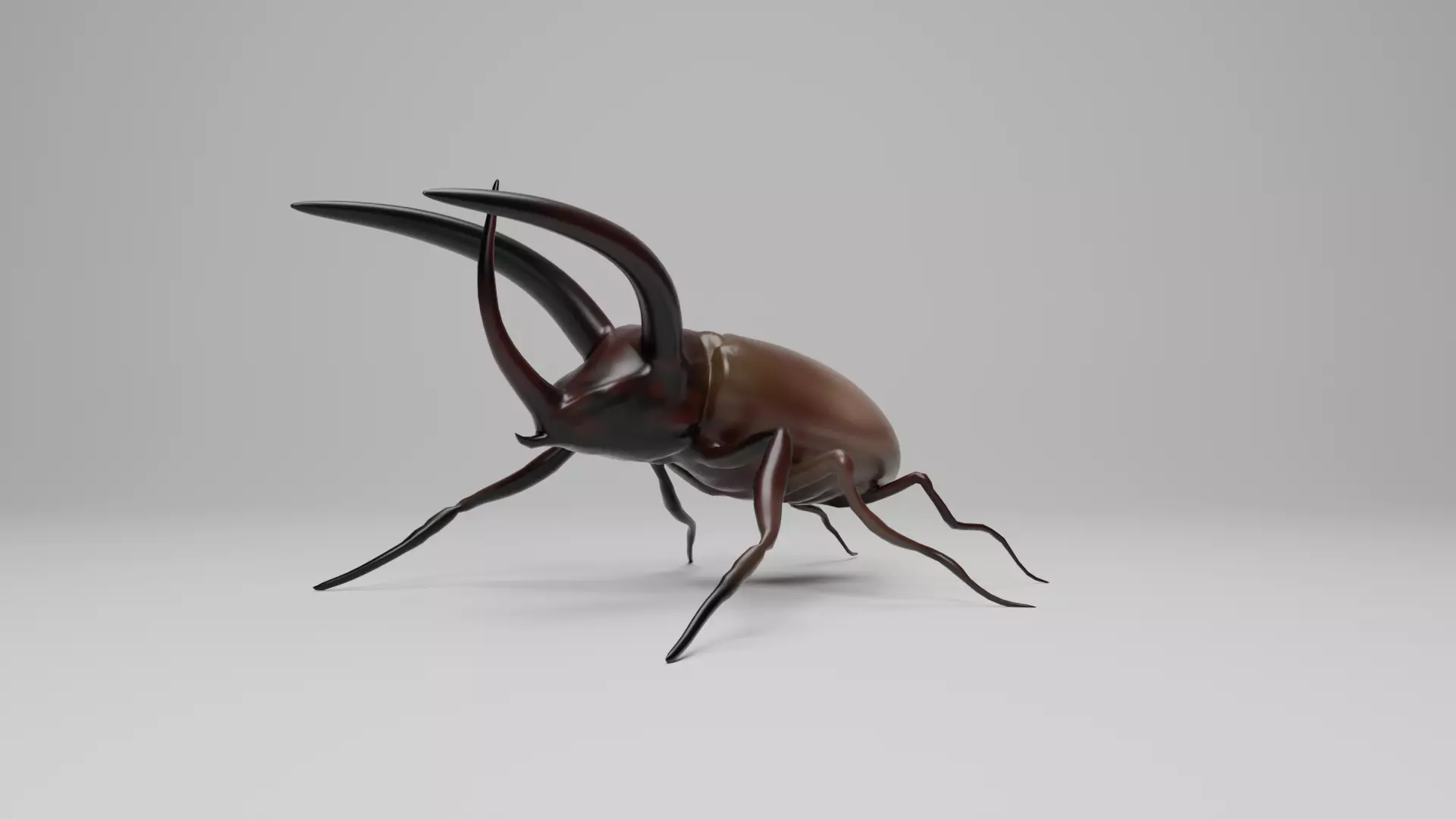Game Ready Low Poly Rhino Beetle 3D Model Low-poly 3D model